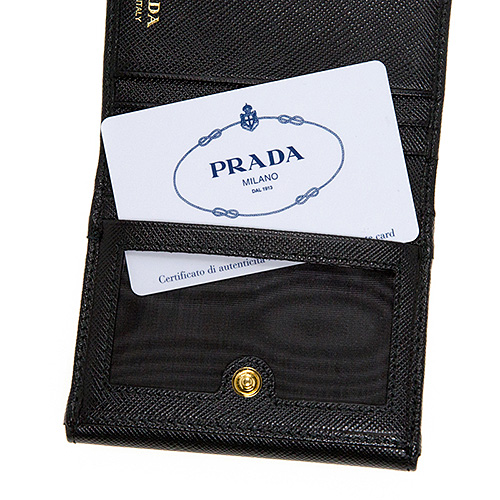 プラダ サフィアーノ パスケース コインケース カードケース ブラック 黒 高級感